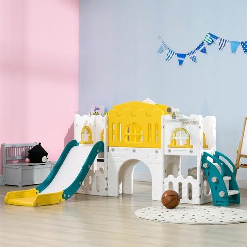 Wooden swing set with toddler - wooden,