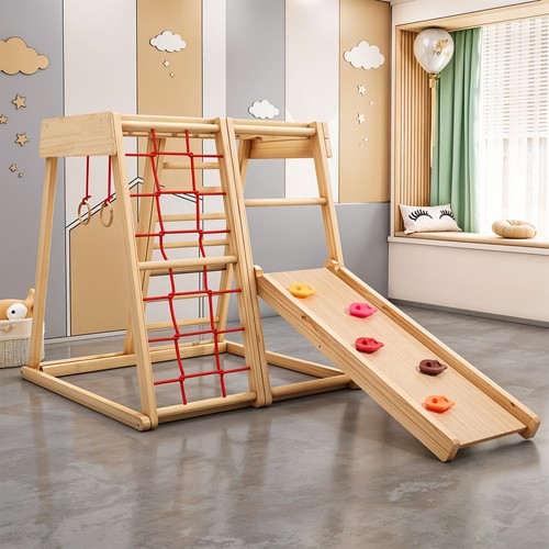 Wooden jungle gym play set - play,